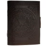 Leather Journal with Embossed Pentacle Seven Stones in a Row